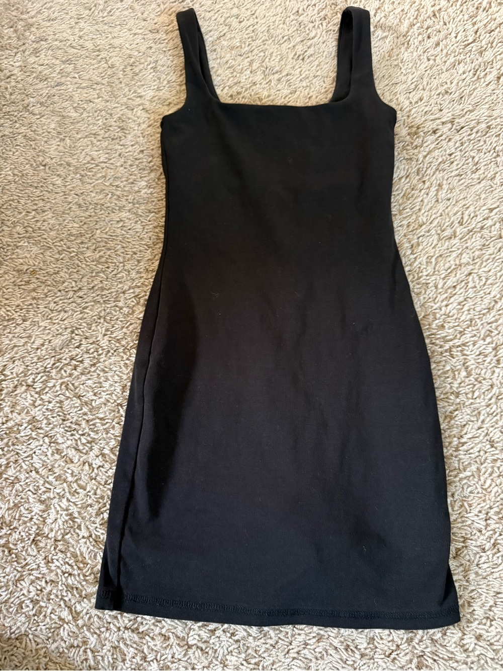 Forever 21 Black Square-Neck Mini Dress